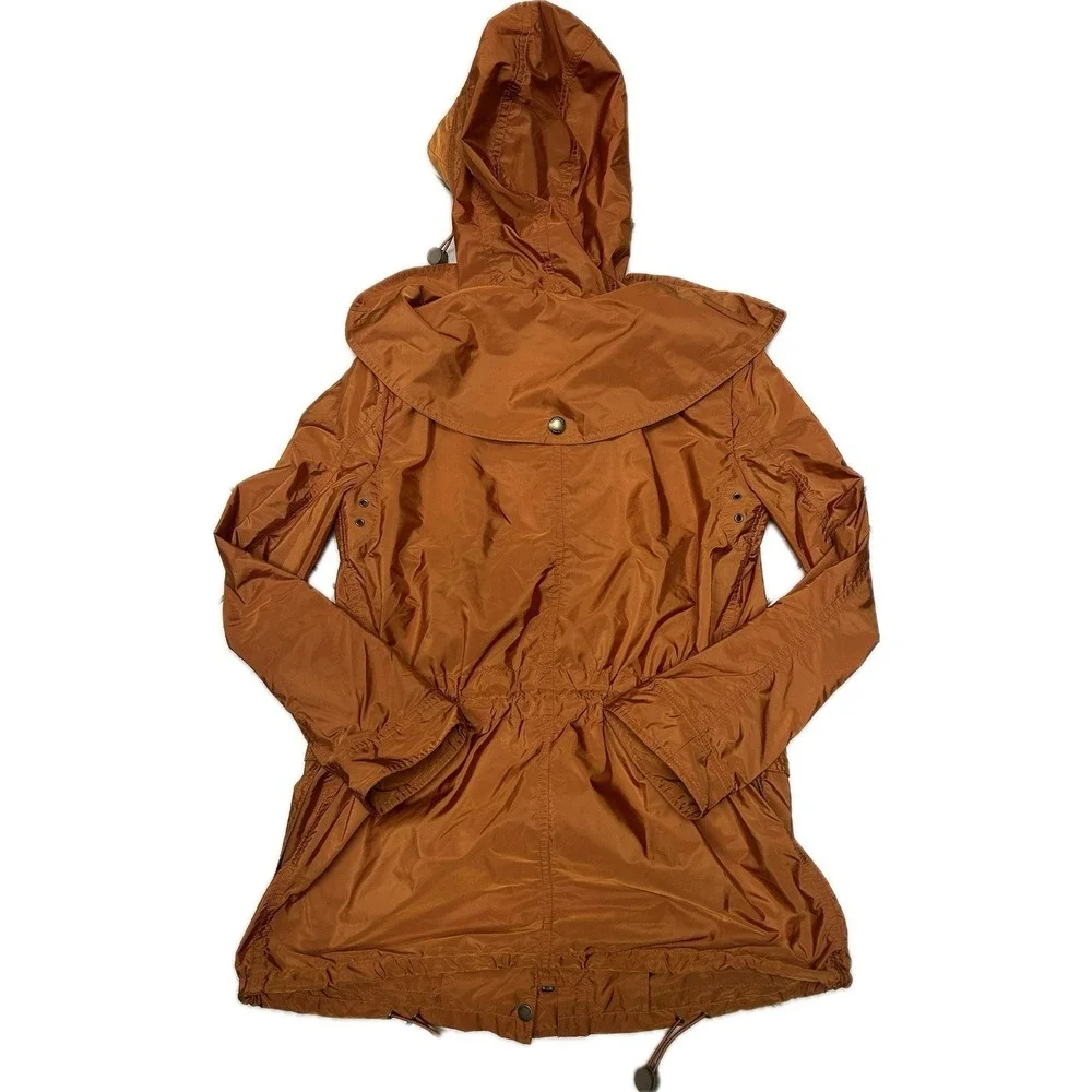 Women Burberry Brit Jacket Maidleight Hooded Roll Sleeve Size 2 - Picture 2 of 8